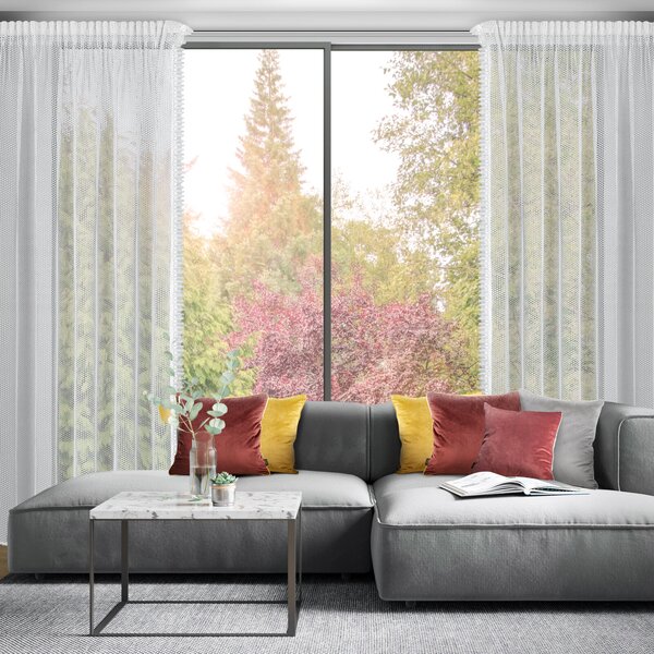 ZÁCLONA NA PÁSKE ALEX, SADA 2KS 140X270 CM BIELA