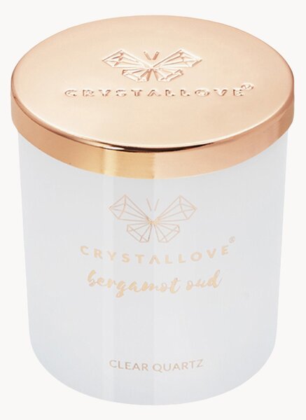 Sójová sviečka Clear Quartz Crystallove (Bergamot Oud)