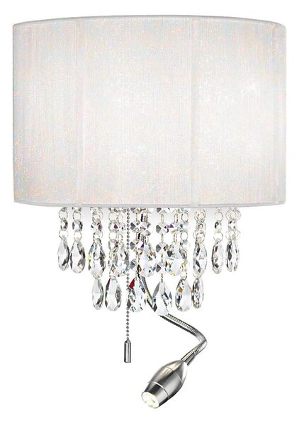 Ideal Lux - LED nástenné svietidlo OPERA 2xE14/40W/230V + LED/1W biele