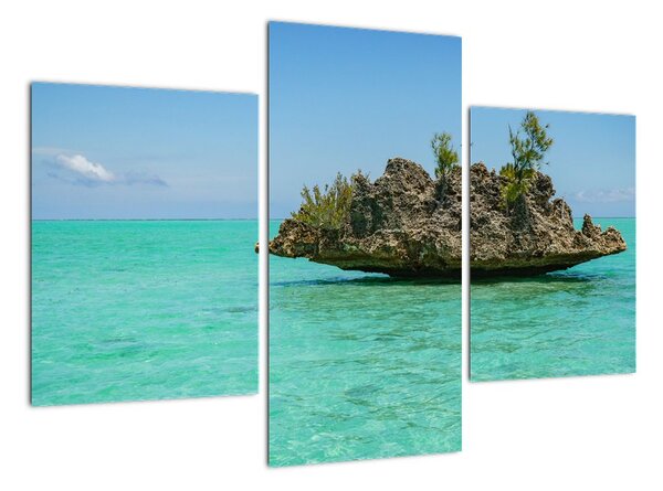Obraz mora s ostrovčekom (Obraz 90x60cm)