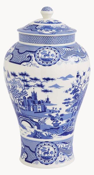 Porcelánová váza Blue Italian Gothic Castle, V 36 cm