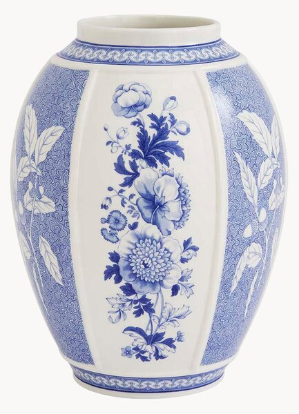 Porcelánová váza Blue Italian British Flowers, V 26 cm