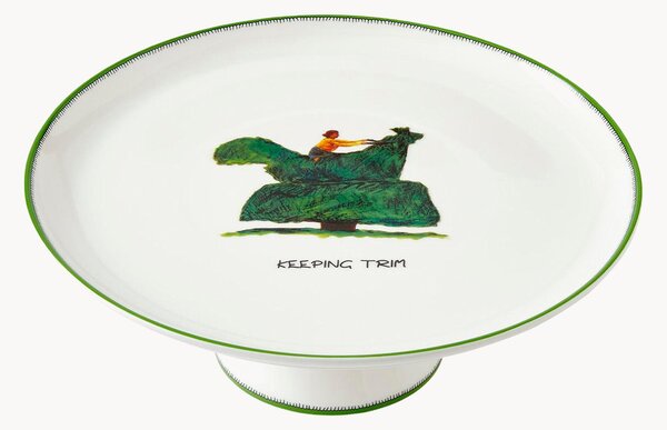 Podnos na tortu z jemného kostného porcelánu Doodles