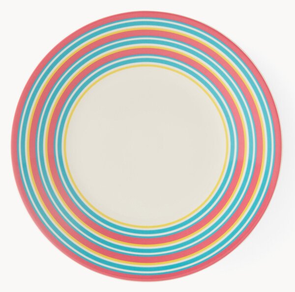 Porcelánové raňajkové taniere Calypso Stripe, 4 ks