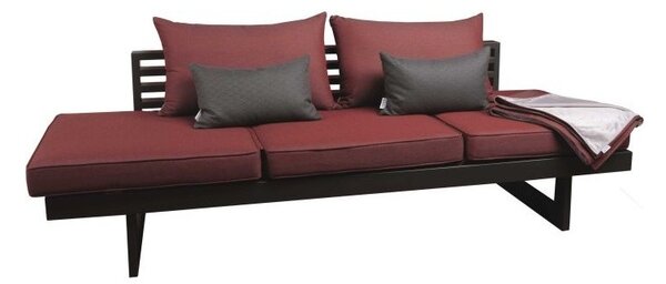Stern Sofa/ležadlo New Holly, Stern, 216x80x68 cm, rám hliník šedočierny (anthracite), sada rýchloschnúcich podušiek 100% akryl šedočierny (Slate grey) - vrátane vankúšov a deky