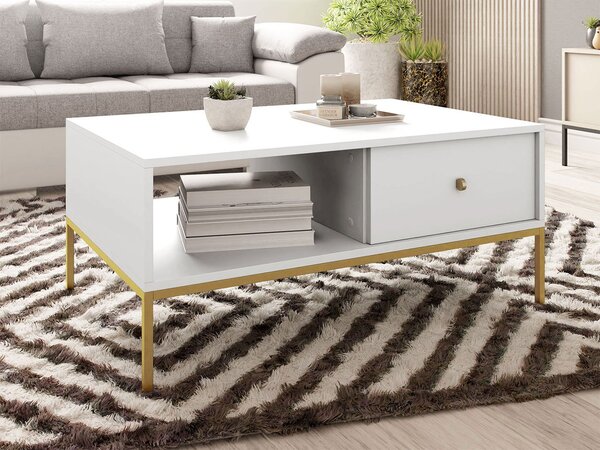 Mirjan24 Konferenčný stolík Tonkor Gold TL104, Farby:: biela 5903211275760