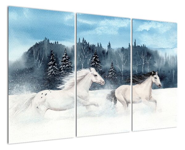 Obraz bežiacich koní (Obraz 120x80cm)