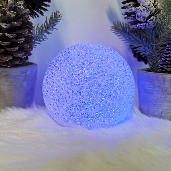 LED Vianočná guľa so svetlom 13cm
