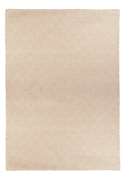 Krémovobiely obojstranný vonkajší koberec z recyklovaného plastu Green Decore Solitaire, 160 x 230 cm
