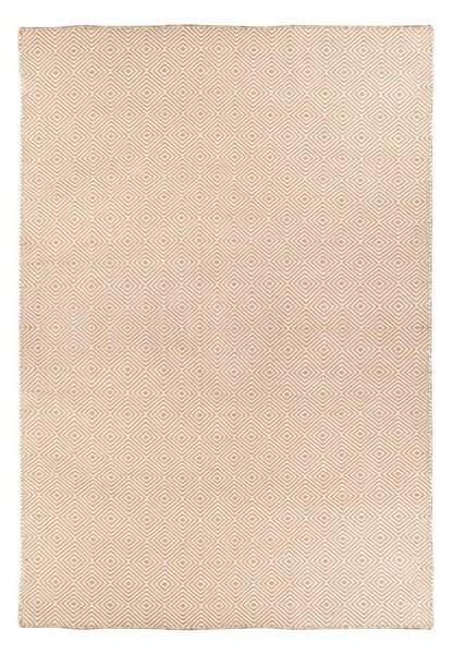 Krémovobiely obojstranný vonkajší koberec z recyklovaného plastu Green Decore Solitaire, 160 x 230 cm