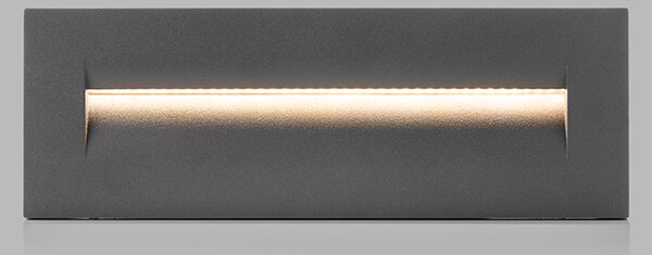 LED2 5141534 STEP IN L zápustné hranaté exteriérové svietidlo 87x255mm 8,5W/250lm 3000K IP54 antracit