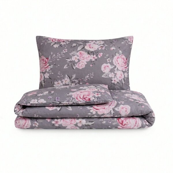 Kvalitex Bavlnené posteľné obliečky PROVENCE COLLECTION Beatrice sivá