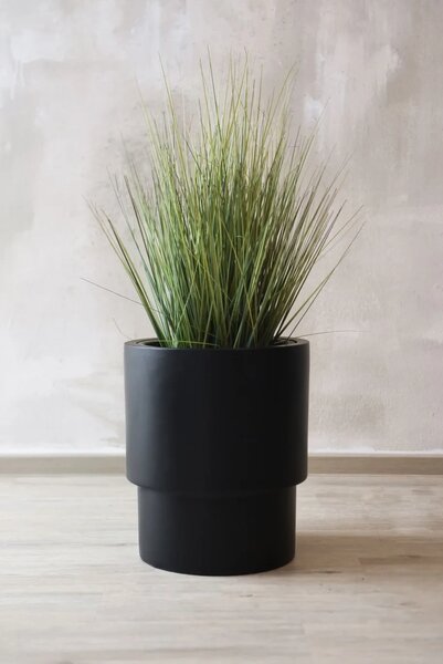 Kvetináč ESCADA, sklolaminát, výška 40 cm, čierna