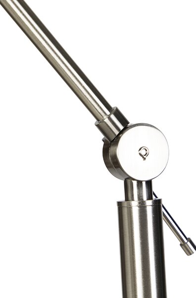 Stojacia lampa oceľová nastaviteľná s čiernym tienidlom 50cm - Editor