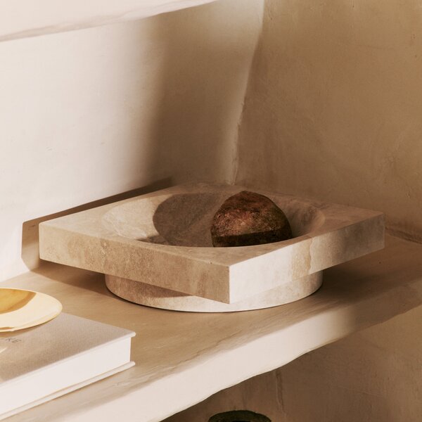 Misa Hew High Centrepiece, Travertine – Ferm Living