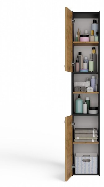 TP Living Kúpeľňová skrinka S30 170 cm antracit/dub artisan