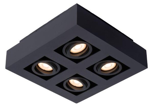 LUCIDE 09119/21/30 XIRAX stropné bodové stmievateľné svietidlo 4xGU10/5W LED čierna