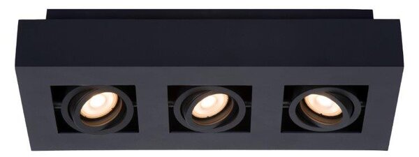 LUCIDE 09119/16/30 XIRAX stropné bodové stmievateľné svietidlo 3xGU10/5W LED čierna