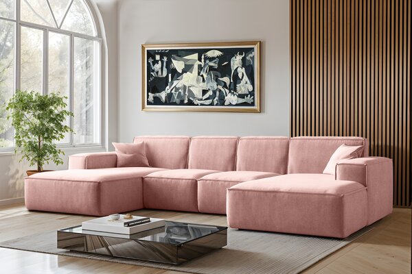 ROHOVÁ SEDAČKA LUCAS U 344 X 165 cm SALVADOR 11 LOSOSOVÁ