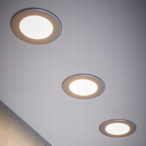SADA 3x LED kúpeľňové zapustené svietidlo LED/6W/230V IP44 strieborné
