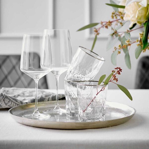 UPSCALE ATLANTIS Sada pohárov na vodu 345 ml 6 ks - strieborná