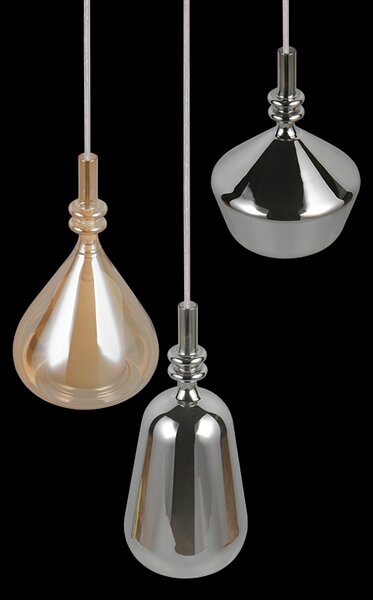 Trio T349430317 závesné stropné svietidlo ALDEA | 3x10W E14 | na lanku | žltá | biela | pestrofarebná