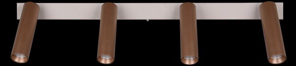 Trio T849210465 LED bodové stropné svietidlo AMBALA | 5W integrovaný LED zdroj | 4x500lm | 2300+3000+4000K | hnedá