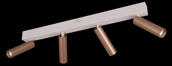 Trio T849210465 LED bodové stropné svietidlo AMBALA | 5W integrovaný LED zdroj | 4x500lm | 2300+3000+4000K | hnedá