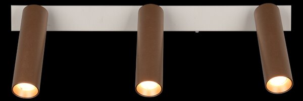 Trio T849210365 LED bodové stropné svietidlo AMBALA | 5W integrovaný LED zdroj | 3x500lm | 2300+3000+4000K | hnedá