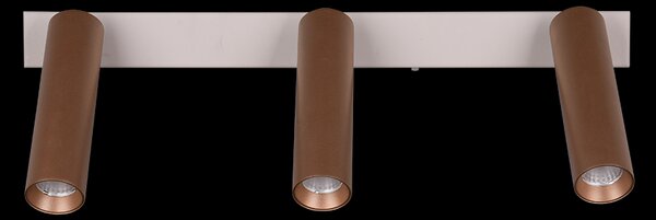 Trio T849210365 LED bodové stropné svietidlo AMBALA | 5W integrovaný LED zdroj | 3x500lm | 2300+3000+4000K | hnedá