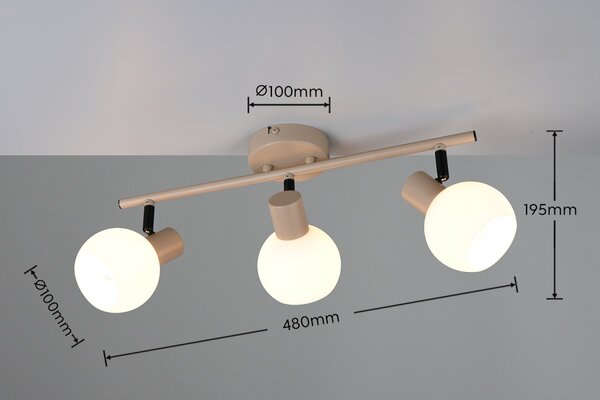 Trio TR86373043 bodové stropné svietidlo BOBA | 10W E14 | biela