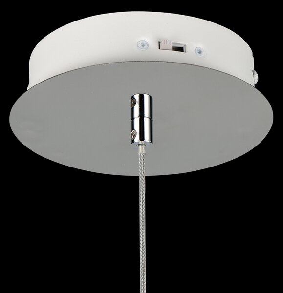 Trio T331610106 LED závesné stropné svietidlo FLYNT | 11W integrovaný LED zdroj | 1x1150lm | 2300+3000+4000K | na lanku | Trio - SwitchDimmer | chróm | číra