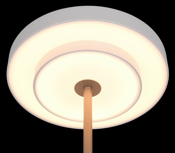 Trio T540210176 LED stolná lampička KEATON | 12W integrovaný LED zdroj | 1x1400lm | 2300+3000+4000K | vypínač | stmievač | sivá