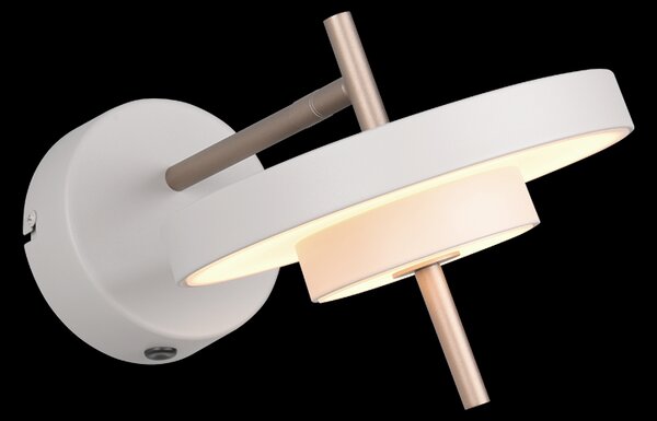 Trio T240270176 LED nástenné svietidlo KEATON | 10W integrovaný LED zdroj | 1x1200lm | 2300+3000+4000K | Trio - SwitchDimmer | sivá