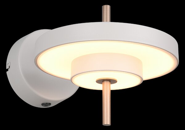 Trio T240270176 LED nástenné svietidlo KEATON | 10W integrovaný LED zdroj | 1x1200lm | 2300+3000+4000K | Trio - SwitchDimmer | sivá