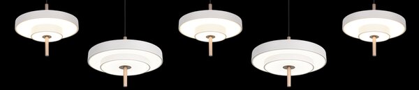 Trio T340210576 LED závesné stropné svietidlo KEATON | 50W integrovaný LED zdroj | 1x5900lm | 2300+3000+4000K | na lanku | Trio - SwitchDimmer | sivá