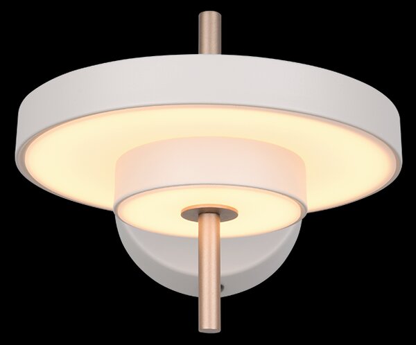 Trio T240270176 LED nástenné svietidlo KEATON | 10W integrovaný LED zdroj | 1x1200lm | 2300+3000+4000K | Trio - SwitchDimmer | sivá
