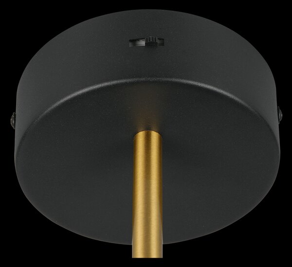 Trio T240270180 LED nástenné svietidlo KEATON | 10W integrovaný LED zdroj | 1x1200lm | 2300+3000+4000K | Trio - SwitchDimmer | čierna | zlatá
