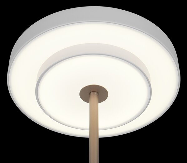 Trio T540210176 LED stolná lampička KEATON | 12W integrovaný LED zdroj | 1x1400lm | 2300+3000+4000K | vypínač | stmievač | sivá