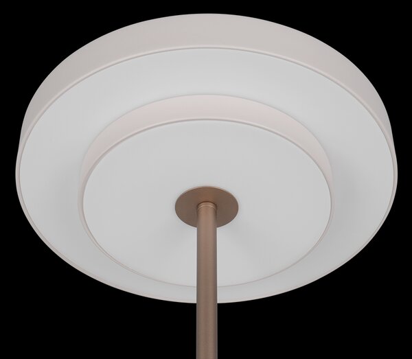 Trio T540210176 LED stolná lampička KEATON | 12W integrovaný LED zdroj | 1x1400lm | 2300+3000+4000K | vypínač | stmievač | sivá