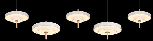 Trio T340210576 LED závesné stropné svietidlo KEATON | 50W integrovaný LED zdroj | 1x5900lm | 2300+3000+4000K | na lanku | Trio - SwitchDimmer | sivá