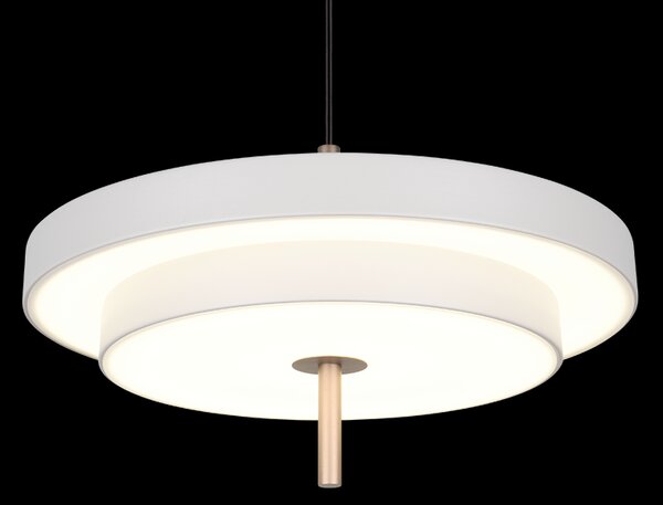 Trio T340219176 LED závesné stropné svietidlo KEATON | 34W integrovaný LED zdroj | 1x4000lm | 2300+3000+4000K | na lanku | Trio - SwitchDimmer | sivá
