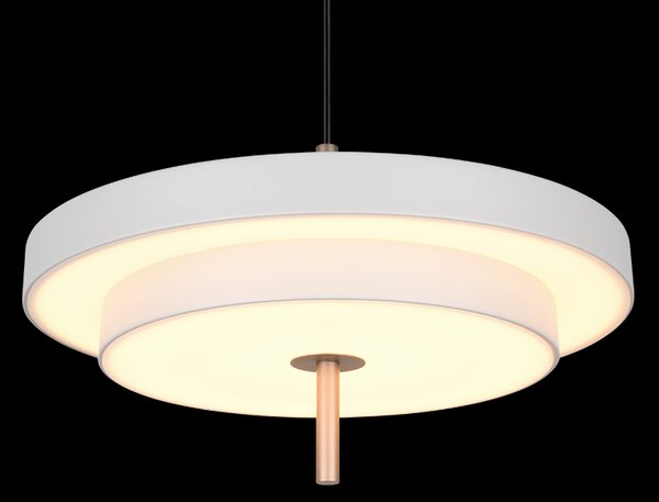 Trio T340219176 LED závesné stropné svietidlo KEATON | 34W integrovaný LED zdroj | 1x4000lm | 2300+3000+4000K | na lanku | Trio - SwitchDimmer | sivá