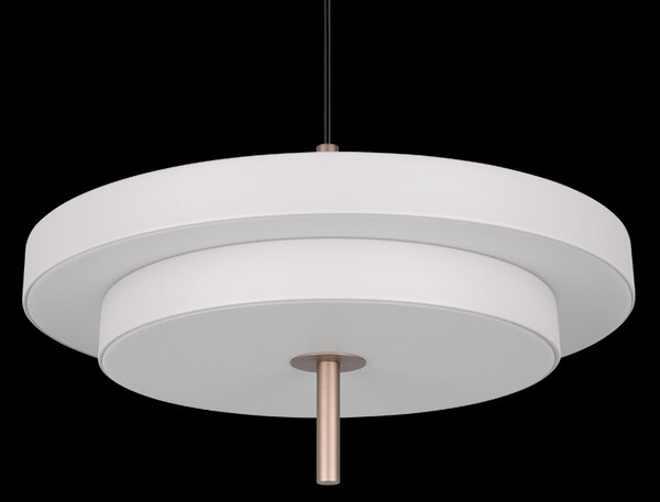 Trio T340219176 LED závesné stropné svietidlo KEATON | 34W integrovaný LED zdroj | 1x4000lm | 2300+3000+4000K | na lanku | Trio - SwitchDimmer | sivá