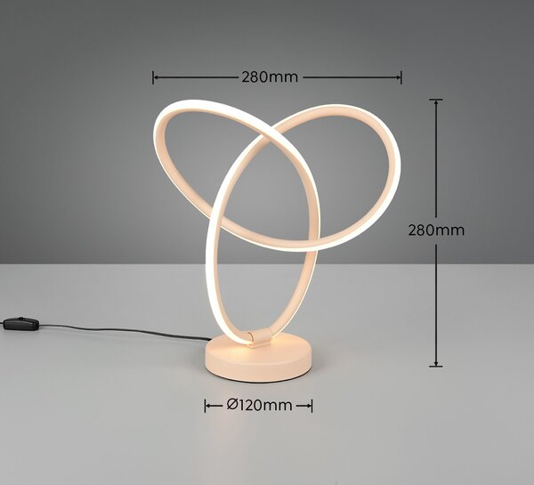 Trio TR53591166 LED stolná lampička LANDO | 8W integrovaný LED zdroj | 1x800lm | 3000K | vypínač | žltá