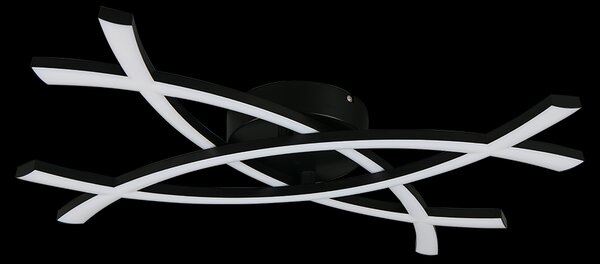 Trio TR23691132 LED nástenné svietidlo POLLOCK | 22W integrovaný LED zdroj | 1x2500lm | 3000K | čierna
