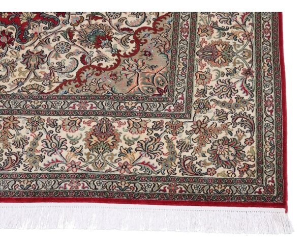 Červený orientálny koberec z Kašmírskeho hodvábu 2,40 x 3,40 m
