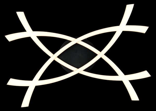 Trio TR23691132 LED nástenné svietidlo POLLOCK | 22W integrovaný LED zdroj | 1x2500lm | 3000K | čierna