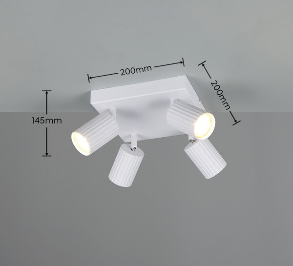 Trio T867730431 bodové stropné svietidlo SOKA | 10W GU10 | biela