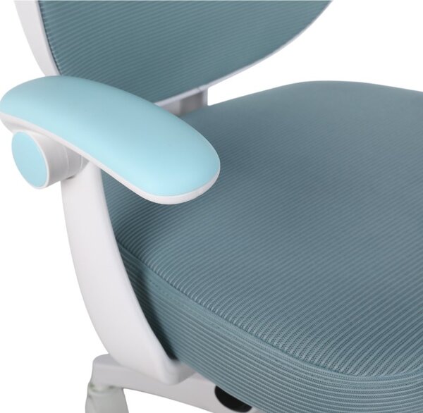 Detská otočná stolička Neoseat JUNI 008 s podnožou — látka, modrá